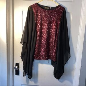 Bob Mackie Wearable Art Sequins and Chiffon XS Stunning!